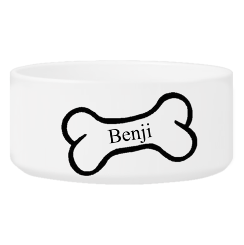 478x480 Personalized Colorful Classic Small Dog Bowl - Dog Bowl Drawing