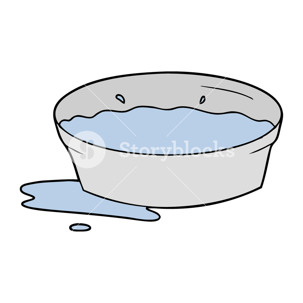 1000x1000 Cartoon Dog Water Bowl Royalty Free Stock Image - Dog Bowl Drawing