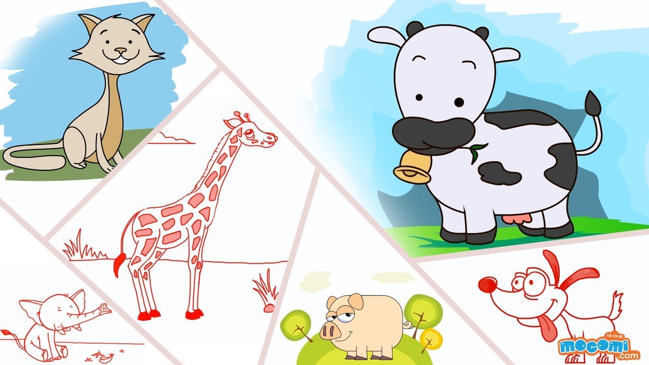 1280x720 How To Draw Cute Animals - Dog Cat Drawing