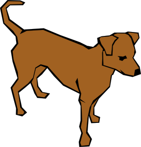 288x299 Dog Simple Drawing Clip Art - Dog Clipart Drawing