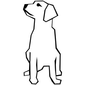300x300 Drawing Dog - Dog Clipart Drawing