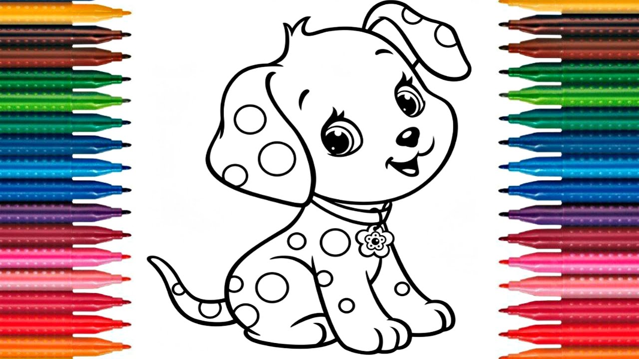 1280x720 Drawing Puppy How To Draw Dog Coloring Book Fun Painting Dog - Dog Drawing Book