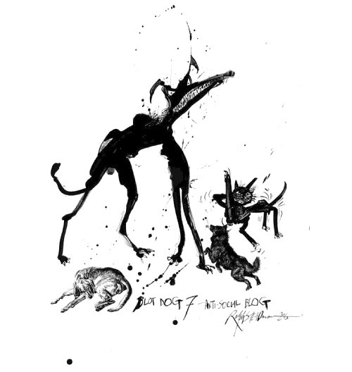 500x528 legendary cartoonist ralph steadman's inkblot dog drawings brain - Dog Drawing Book