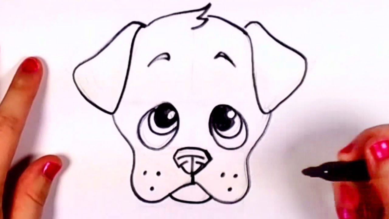 1280x720 How To Draw A Realistic Dog Step - Dog Drawing Easy