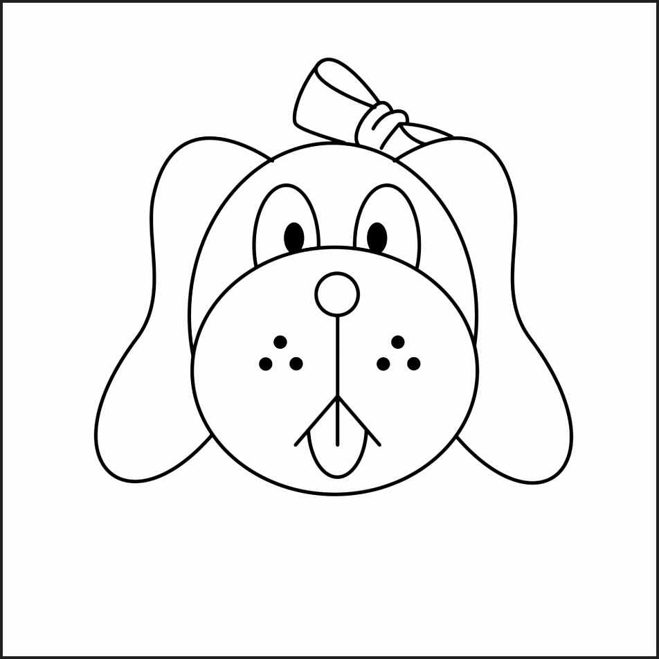 How To Draw A Dog Face For Kids Cat S Blog