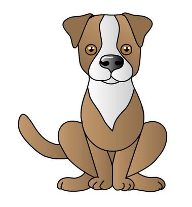 379x408 How To Draw A Dog Step - Dog Drawing For Kids