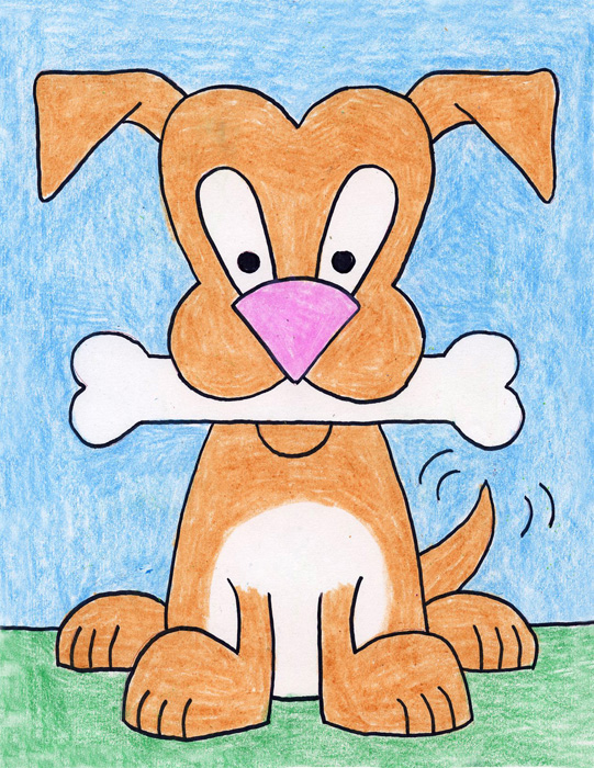 541x700 Cartoon Dog Art Projects For Kids - Dog Drawing For Kids