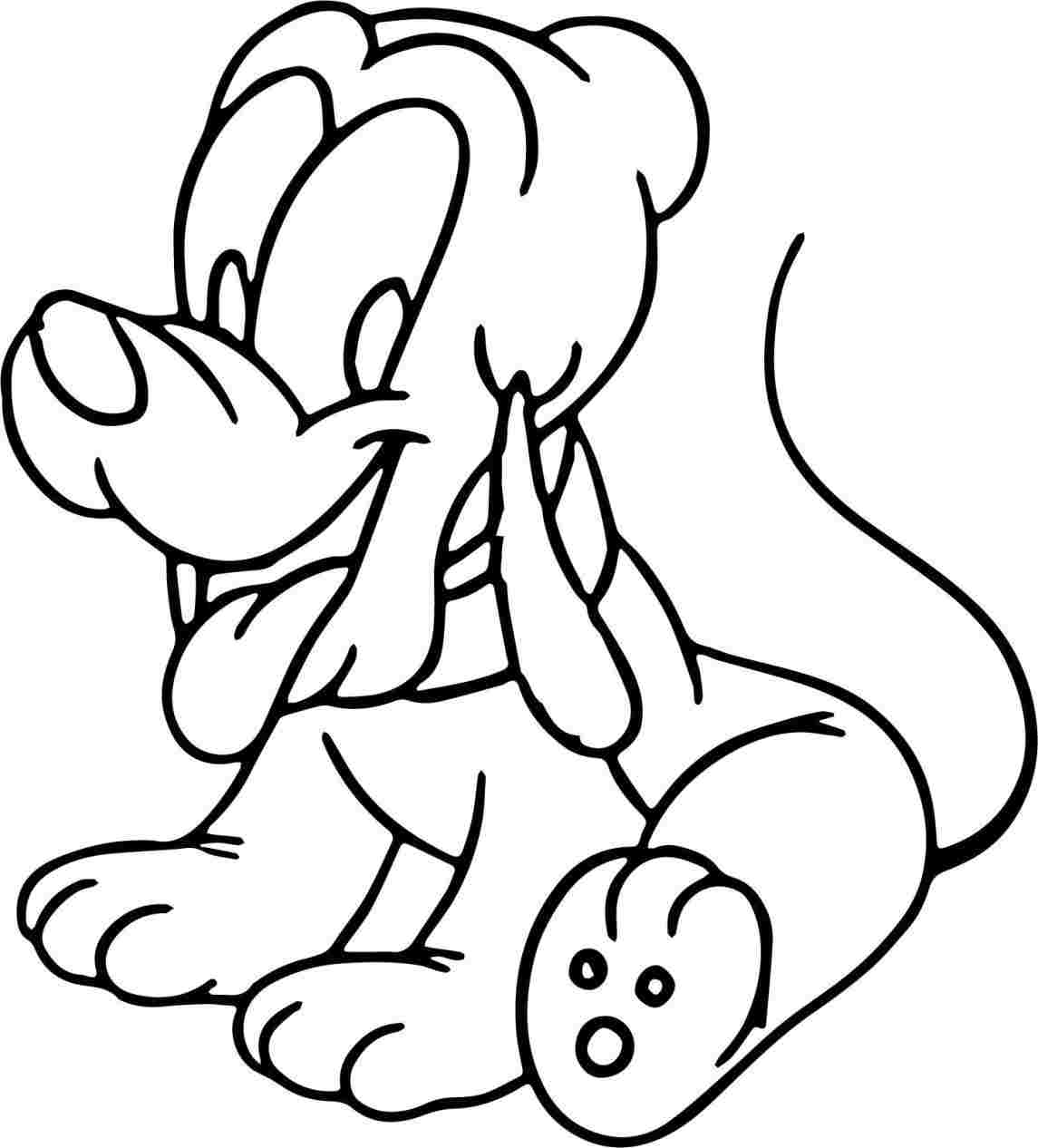 1145x1266 Pluto Dog Drawing - Dog Drawing For Kids
