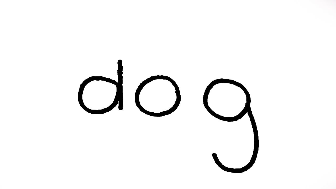 1280x720 How To Turn Words Dog Into A Cartoon Dog - Dog Drawing From Word