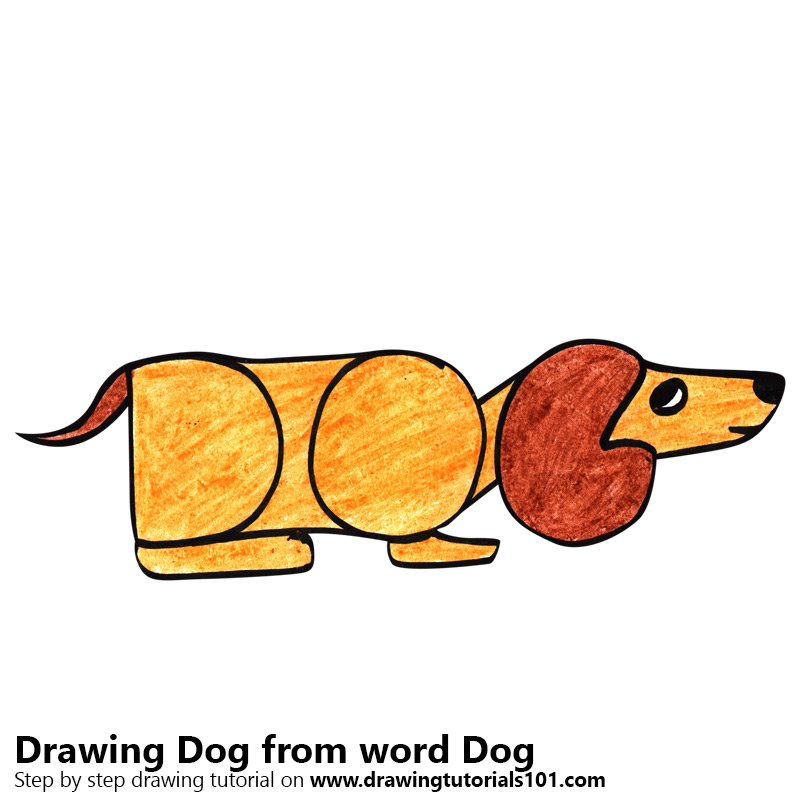 800x800 Learn How To Draw A Dog From Word Dog - Dog Drawing From Word