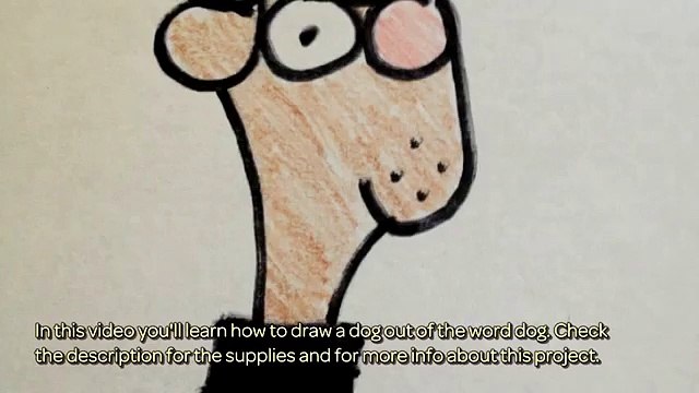 640x360 draw a dog out of the word dog - Dog Drawing From Word