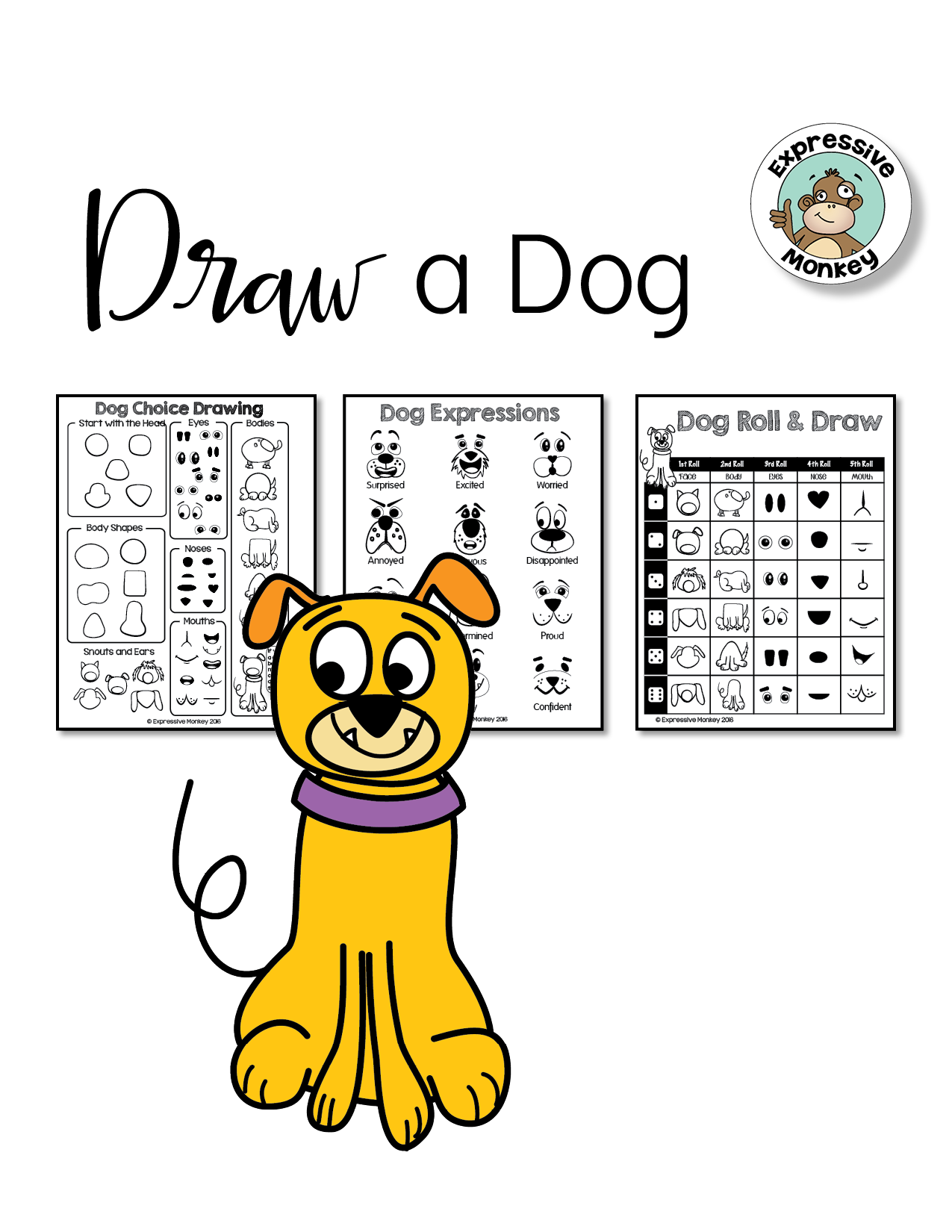 1275x1650 Drawing Animals With Expressions - Dog Drawing Games