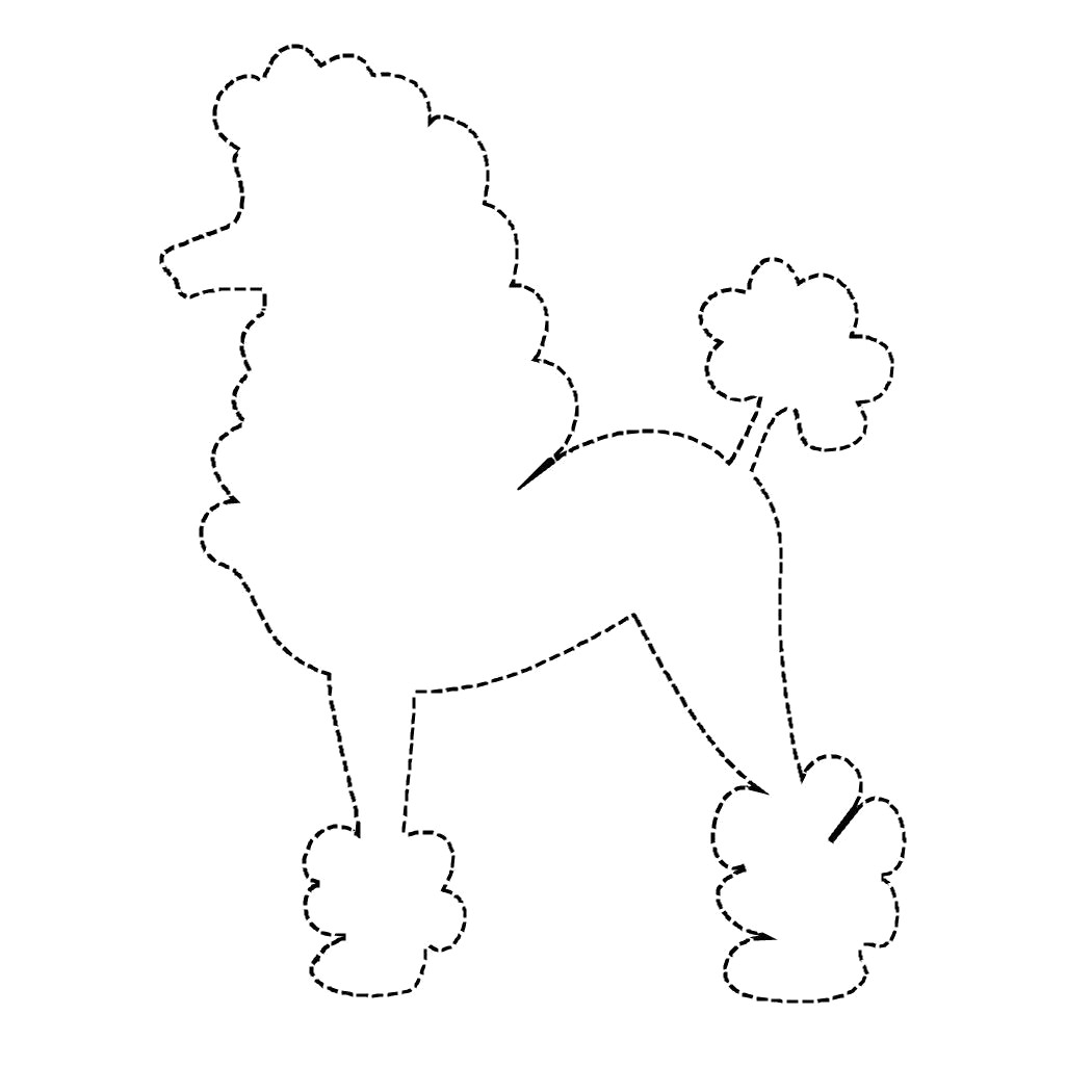 1050x1050 Endorsed Poodle Coloring Pages Printable Outline Dog Drawing Head - Dog Drawing Pages
