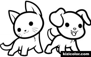 300x190 Free Camping Coloring Pages Smart Dog Drawing Free Printable - Dog Drawing Pages