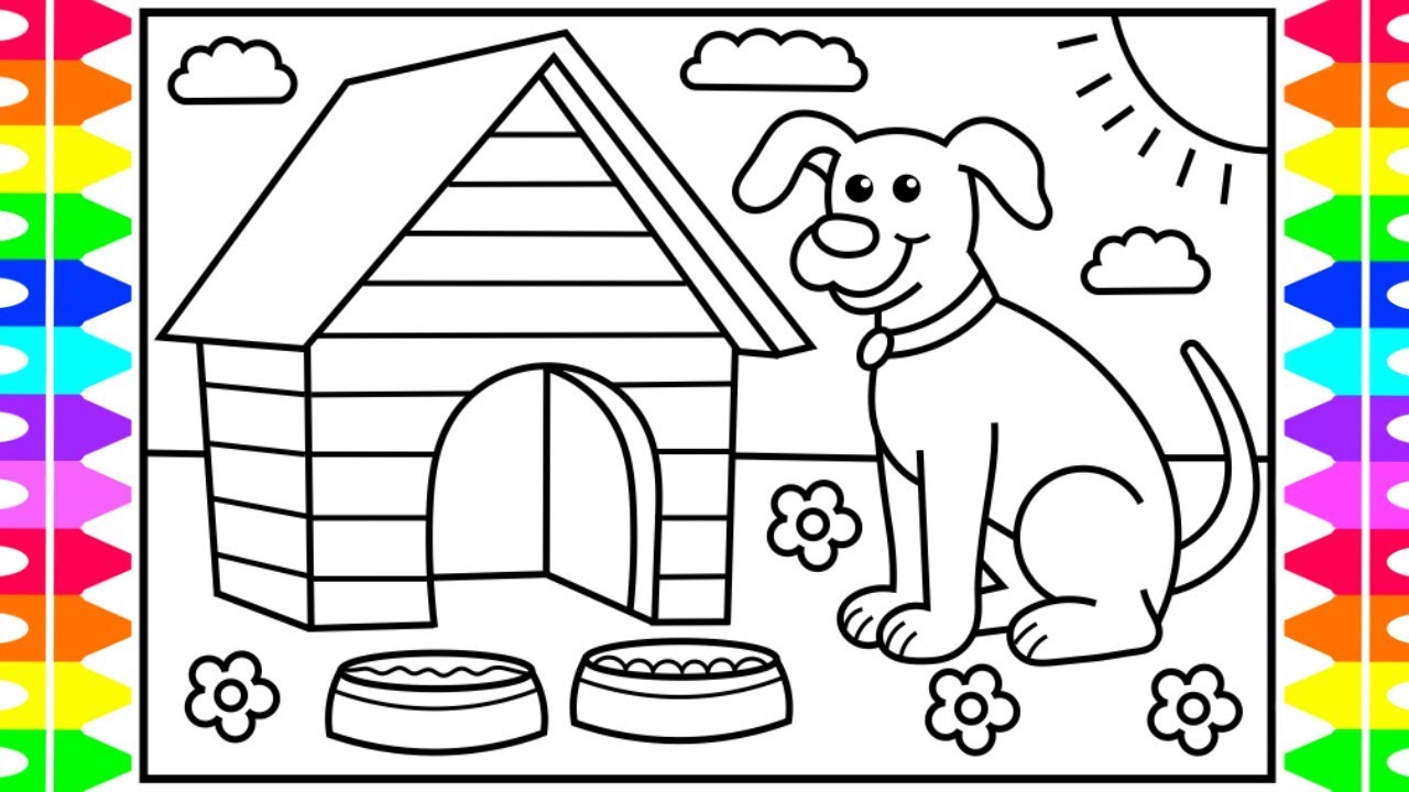 1280x720 How To Draw A Dog For Kids Drawing For Kids Dog - Dog Drawing Pages