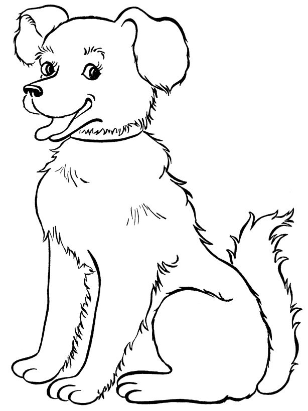 614x820 Beautiful Dog Coloring - Dog Drawing Pages