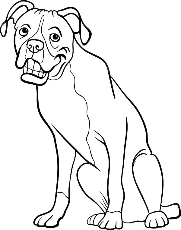 600x763 Coloring Cool Free Dog Coloring Pages Coloring Boxer Puppy Drawing - Dog Drawing Pages