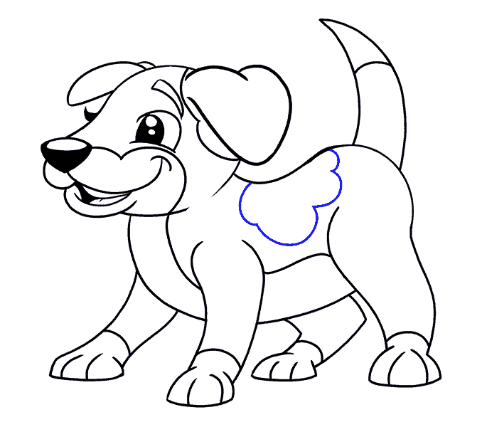 678x600 How To Draw A Cartoon Dog Easy Drawing Guides - Dog Drawing Pics