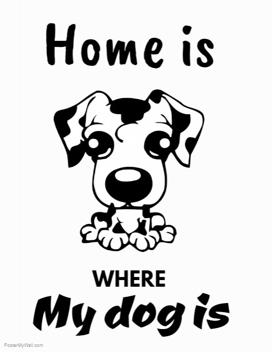 533x690 dog flyer template postermywall - Dog Drawing Template