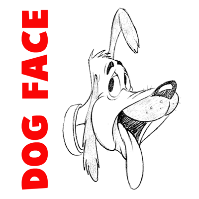 400x400 How To Draw A Cartoon Dog's Face Or Head In Easy Steps How - Dog Face Cartoon Drawing