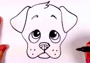 300x210 dog face cartoon drawing drawing cartoon dog face tutorial how - Dog Face Cartoon Drawing