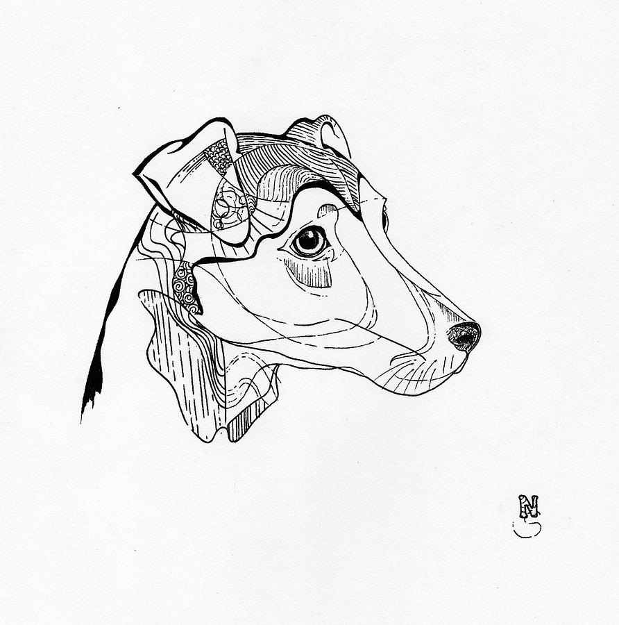 892x900 Line Work Dog Face Drawing - Dog Face Drawing