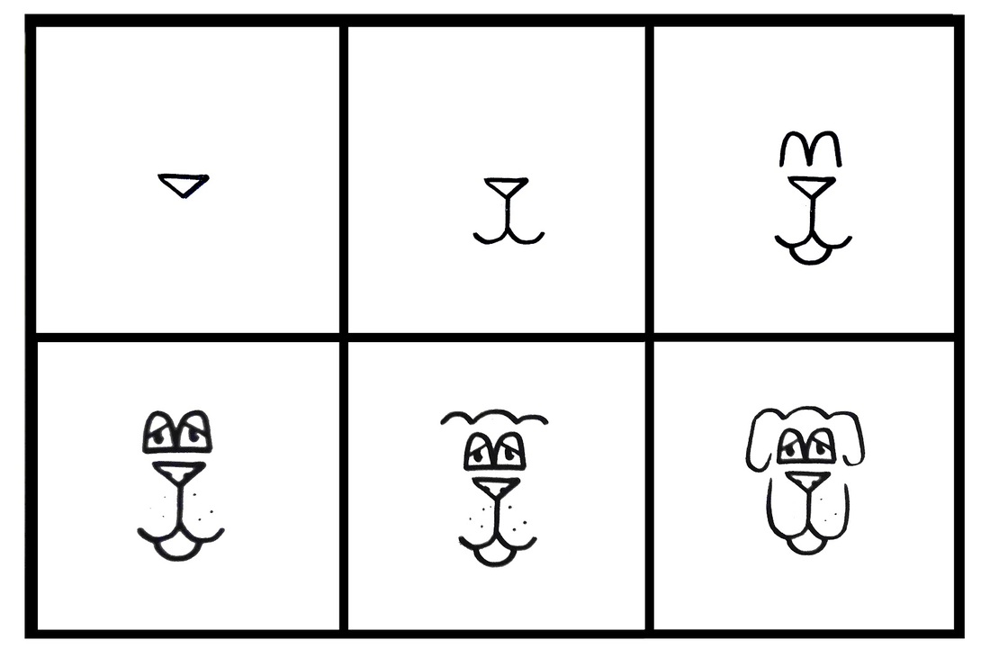 1100x741 Dogs Daily Doodly - Dog Face Drawing Step By Step