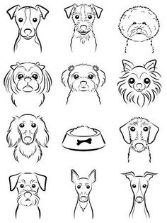 Dog Face Line Drawing at PaintingValley.com | Explore collection of Dog ...