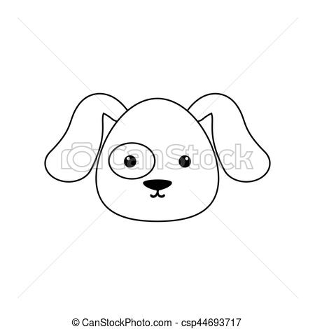 450x470 dog drawing face abstract dog line drawing face on a white - Dog Face Line Drawing