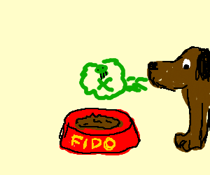 300x250 dog breath smells like dog food drawing - Dog Food Drawing