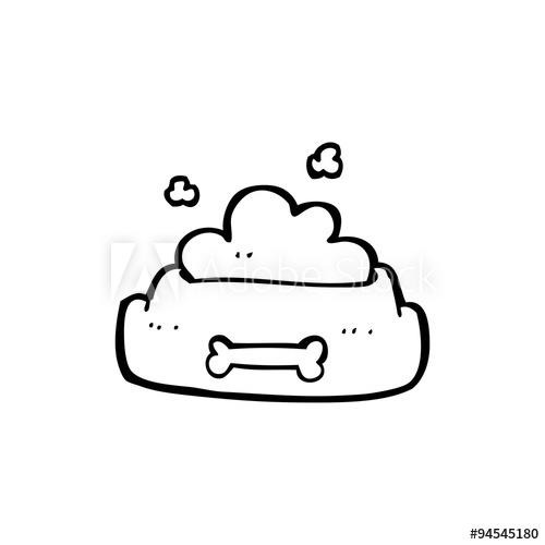 500x500 Line Drawing Cartoon Dog Food - Dog Food Drawing