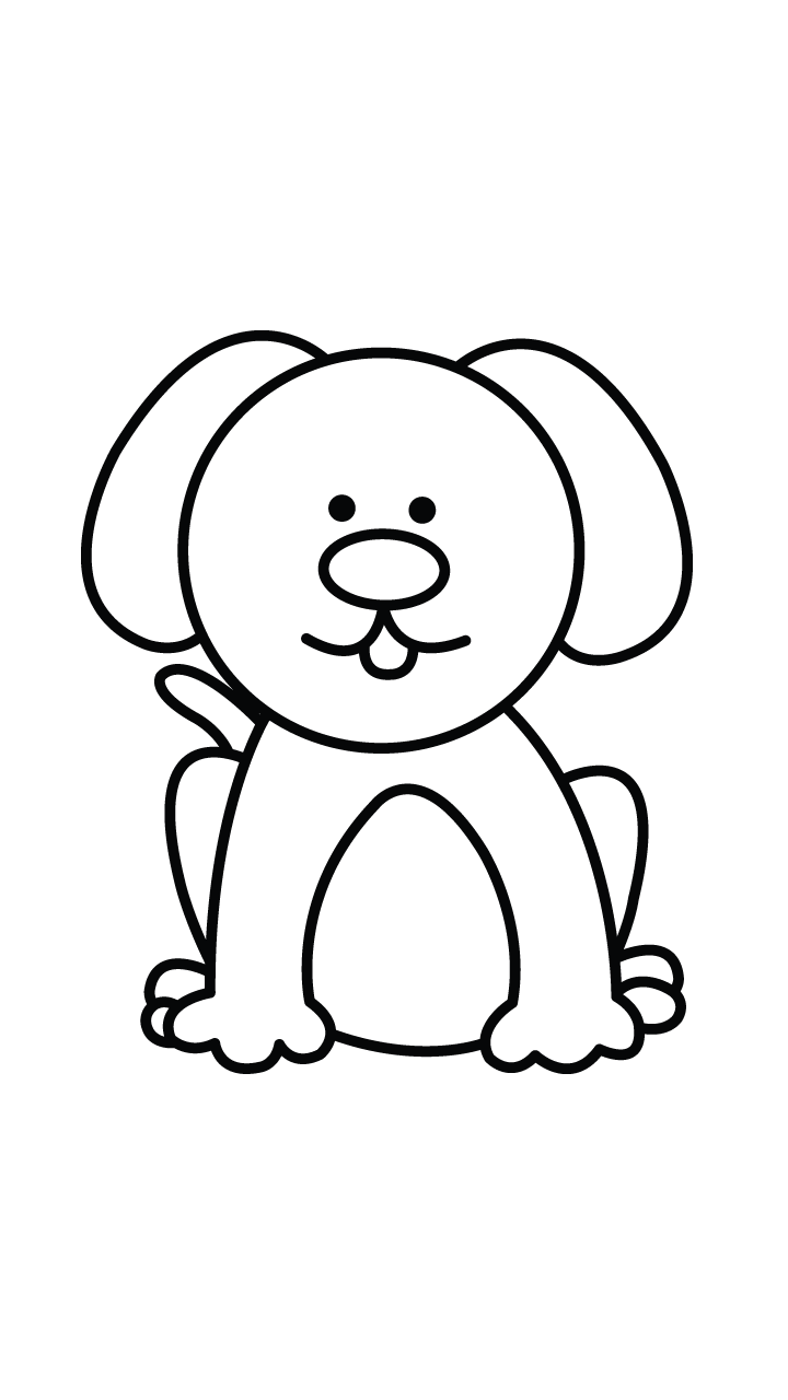 720x1280 Dog Vector Drawing - Dog For Drawing