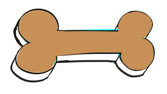 550x312 How To Draw A Dog Bone - Dog For Kids Drawing