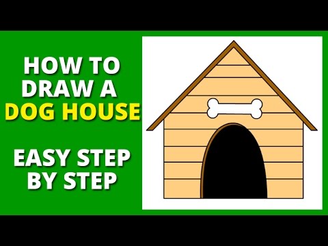 480x360 How To Draw A Dog House Step - Dog House Drawing