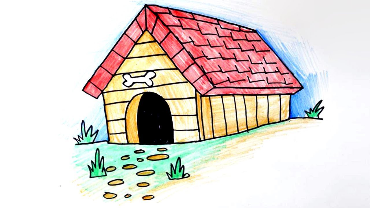 Dog House Drawing Bilscreen