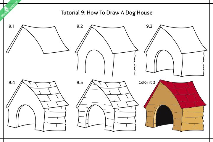 720x480 Step - Dog House Drawing
