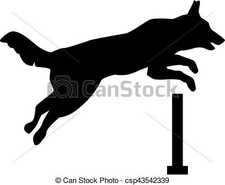 dog jumping line art