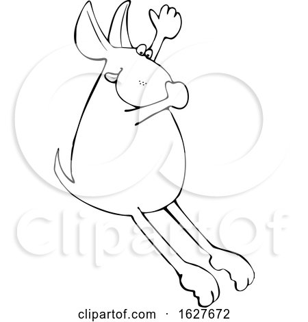 450x470 cartoon black and white dog jumping in water and plugging his nose - Dog Jumping Drawing