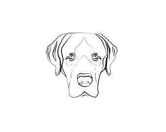 340x270 Dog Line Art Etsy - Dog Line Drawing