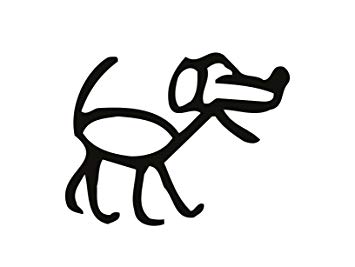 355x267 family sticker dog line drawing x mm applied - Dog Line Drawing