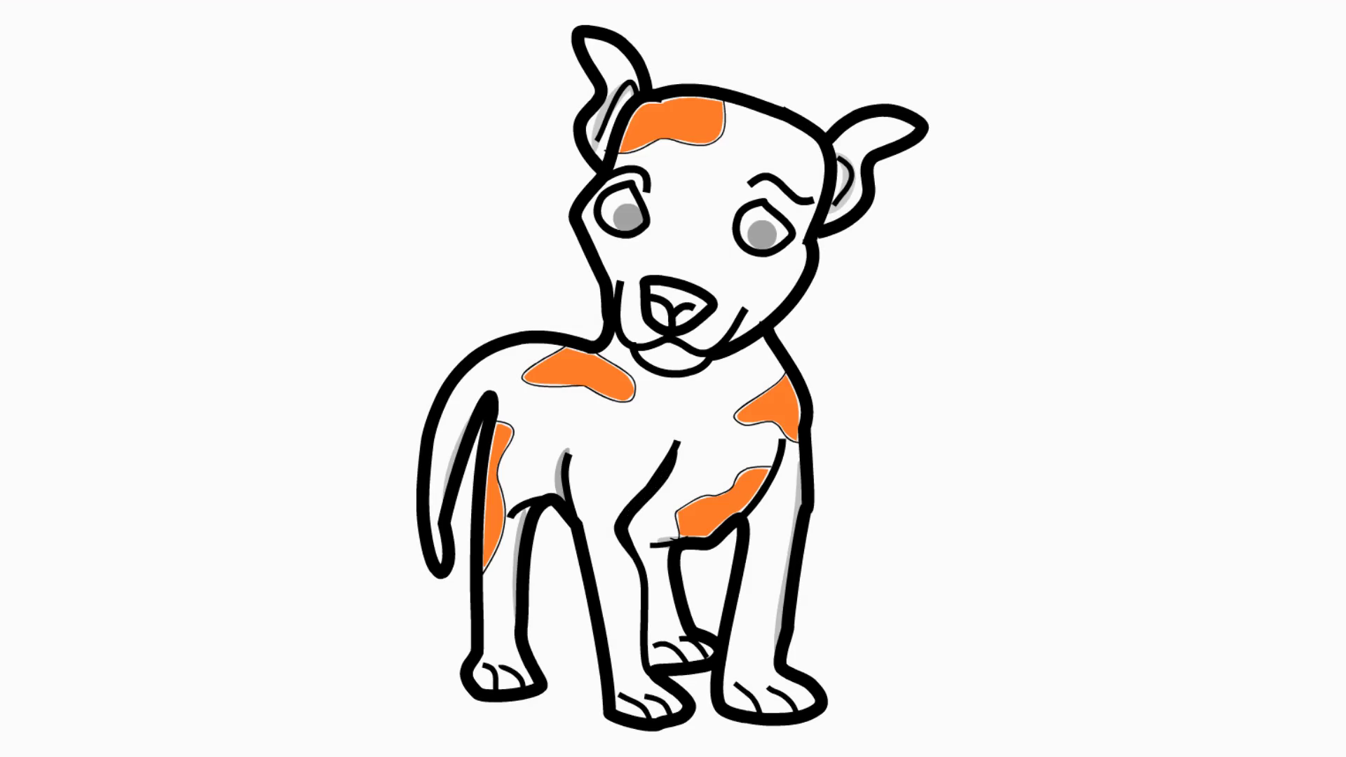 1920x1080 Dog Line Drawing Animation With Transparent Background Motion - Dog Line Drawing