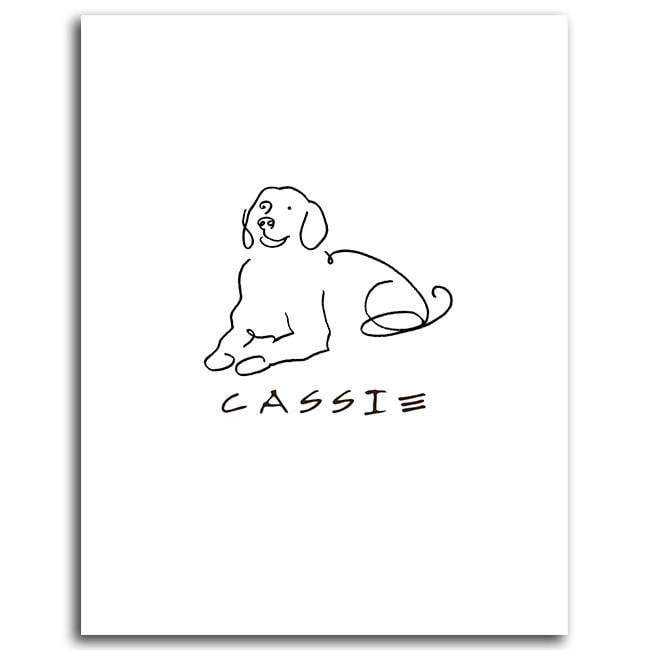 650x650 dog line drawing personalized art line drawing art - Dog Line Drawing Art