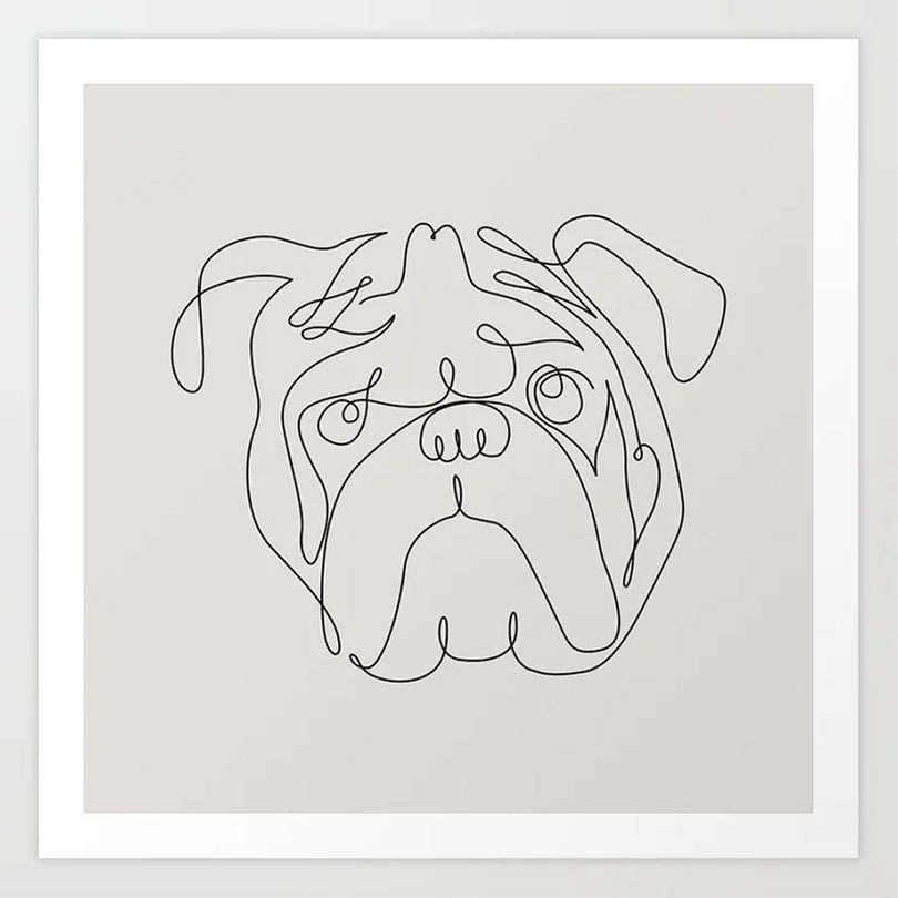 810x810 fresh from the dairy line drawings - Dog Line Drawing Art
