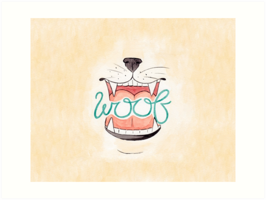 549x413 Woof - Dog Mouth Drawing