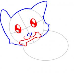 302x295 Draw A Dog For Kids, Step - Dog Mouth Drawing