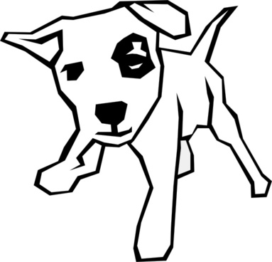 383x368 Boxer Dog Outline Drawing Free Vector Download - Dog Outline Drawing