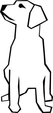172x368 Boxer Dog Outline Drawing Free Vector Download - Dog Outline Drawing