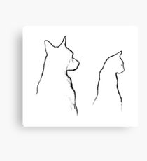 210x230 Cat And Dog Outline Drawing Wall Art Redbubble - Dog Outline Drawing