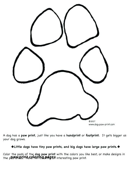 521x684 paw print coloring pages bear paw print drawing - Dog Paw Print Drawing