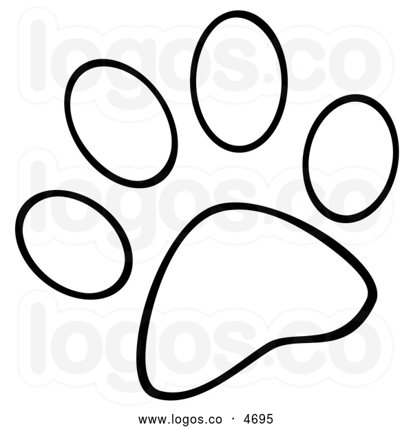 600x620 Pictures Dog Paw Templates To Print - Dog Paw Print Drawing